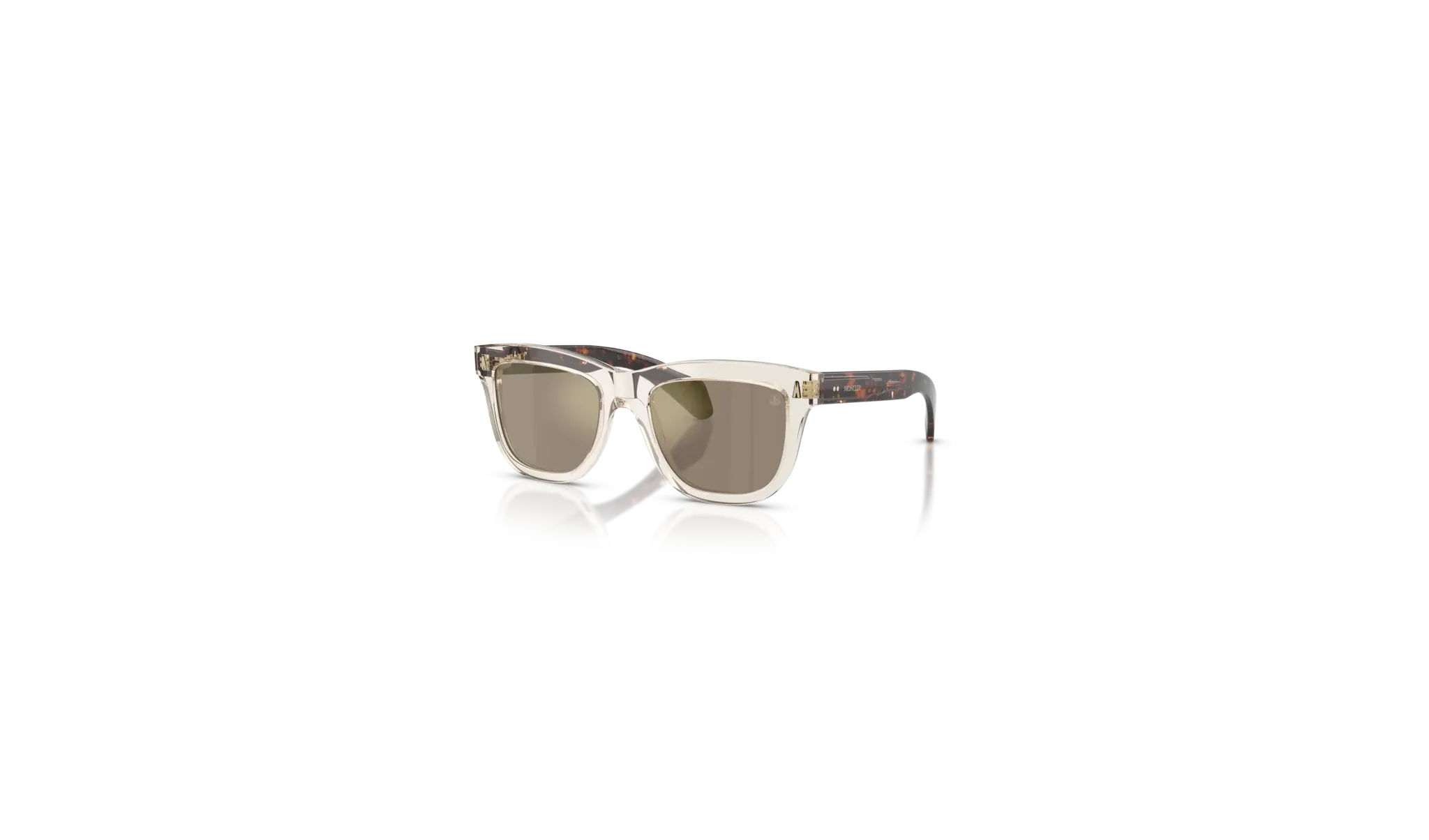 Occhiali sole Moncler Bronzz ME6023 - 30035A - Burro Trasparente - Oro Specchiato| B&M Optikal