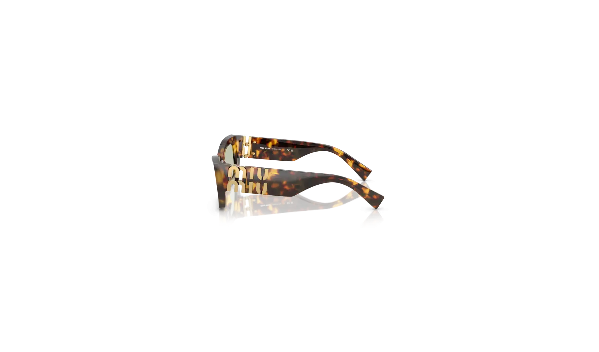 Occhiali da Sole MIU MIU MU09WS - 14L50O Havana Miele - Verde | B&M Optikal