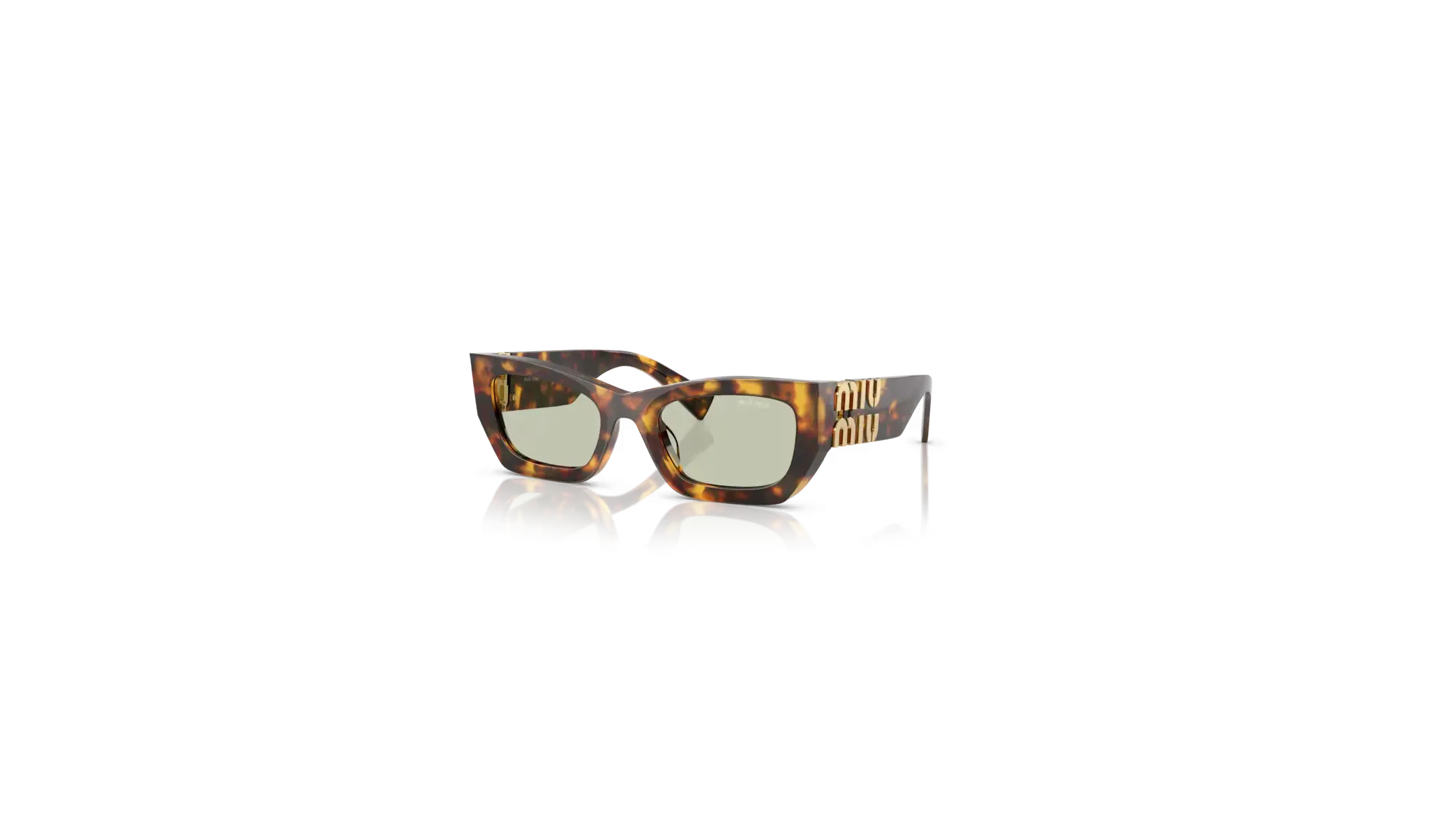 Occhiali da Sole MIU MIU MU09WS - 14L50O Havana Miele - Verde | B&M Optikal